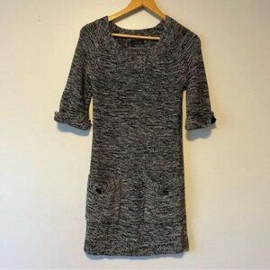 Line the label chunky knit sweater dress with front pockets grey marmalade Small